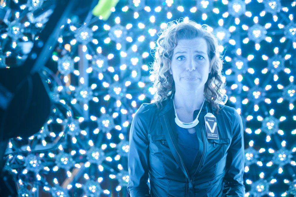 (BTS Series) (Producer Tanna Frederick as Beverly Perez inside the USC ICT's Lightstage) (Photo Matt LaCorte).jpg